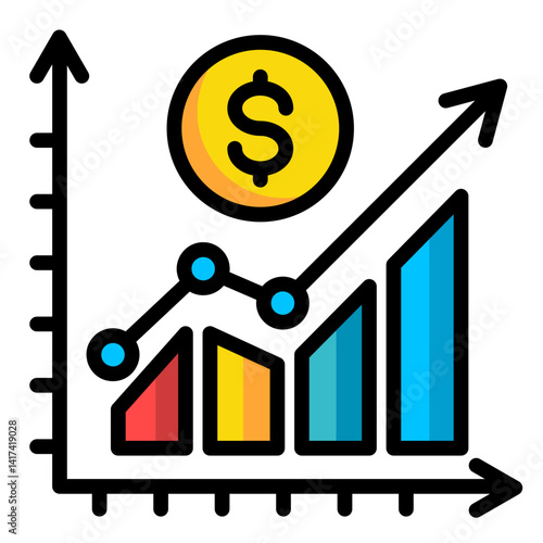 Market Saturation  Icon Element For Design	