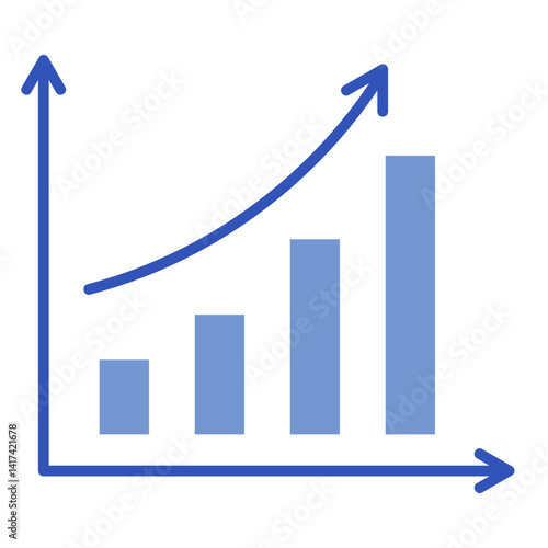 Demand Curve  Icon Element For Design	