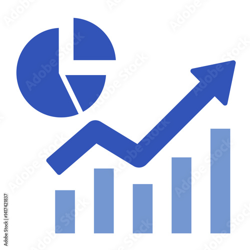 Market Share  Icon Element For Design	