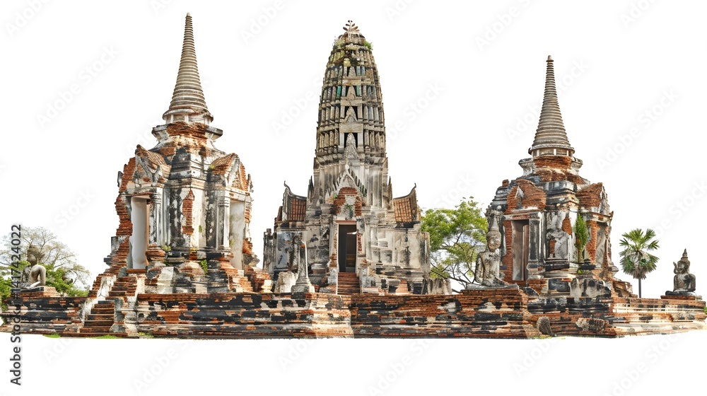 Obraz premium Wat Chaiwatthanaram: Iconic Temple in Ayutthaya for Historical Architecture Photography