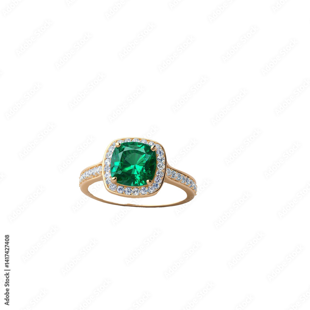 cathedral setting emerald gemstone on gold ring transparent background isolated png stock cathedral setting emerald gemstone on gold ring transparent background isolated png stock