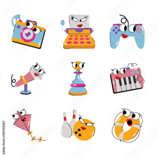 Set Of Hobby Sticker 2