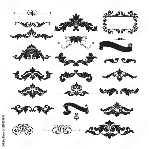 vintage baroque frame with antique ornament