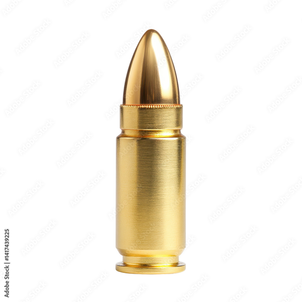 Ammunition bullet on white background. Concept of war, conflict, and violence. Ammunition bullet on white background. Concept of war, conflict, and violence.