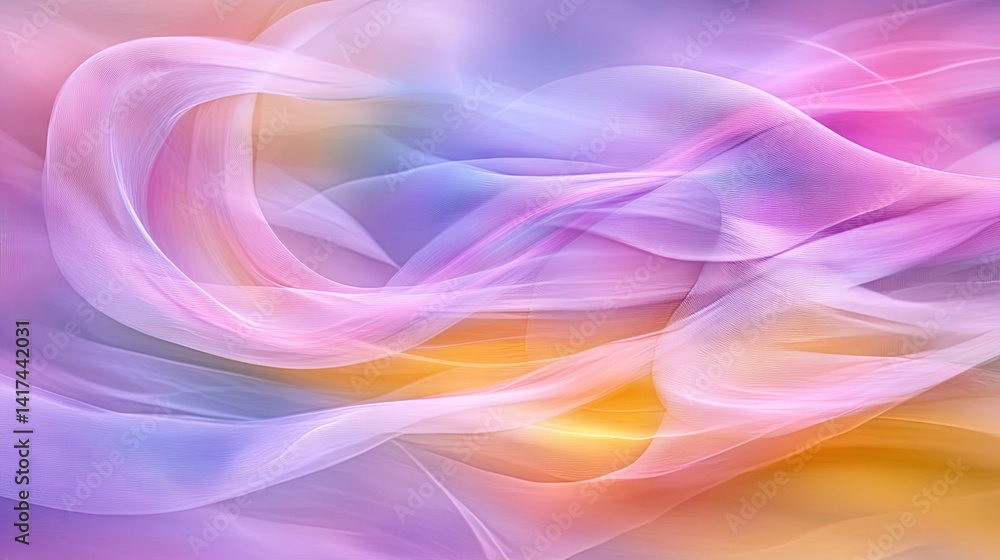 Obraz premium A vibrant abstract design featuring flowing, translucent colors.