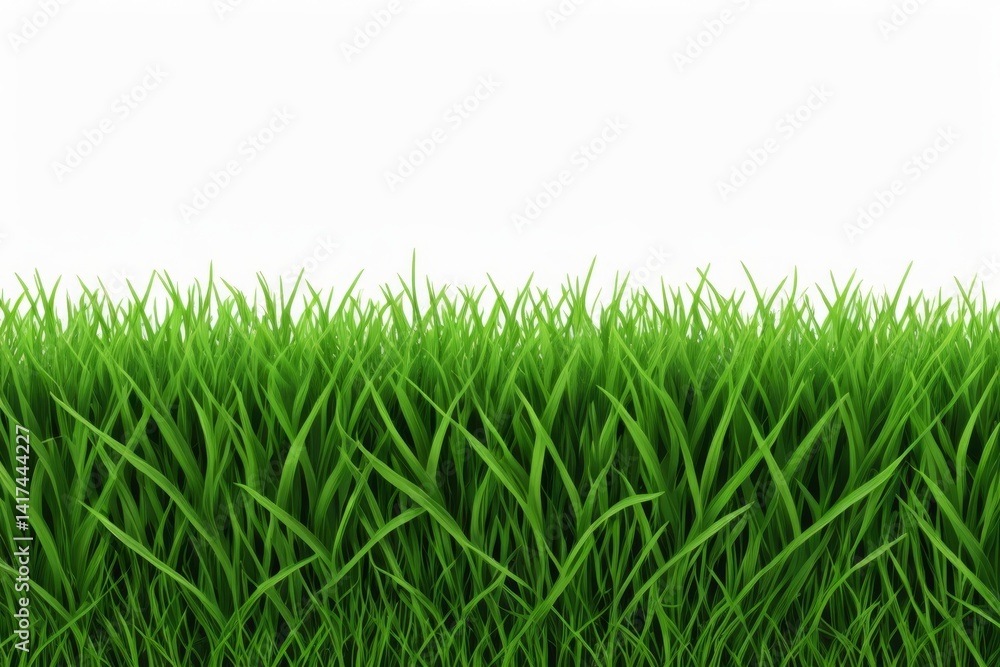Obraz premium a close up of a green grass field with a white background