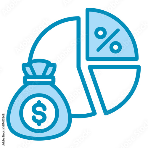 Profit Margin  Icon Element For Design	