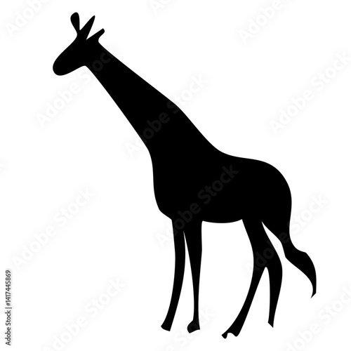 Obraz na płótnie giraffe silhouette vector graphic black design w salonie