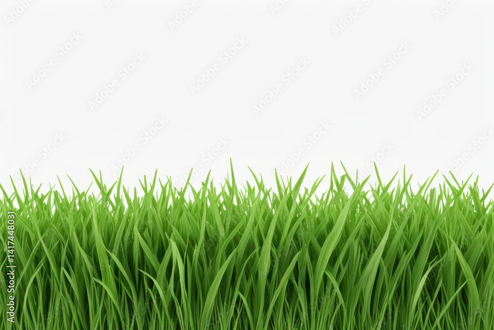 Obraz premium a close up of a green grass field with a white background
