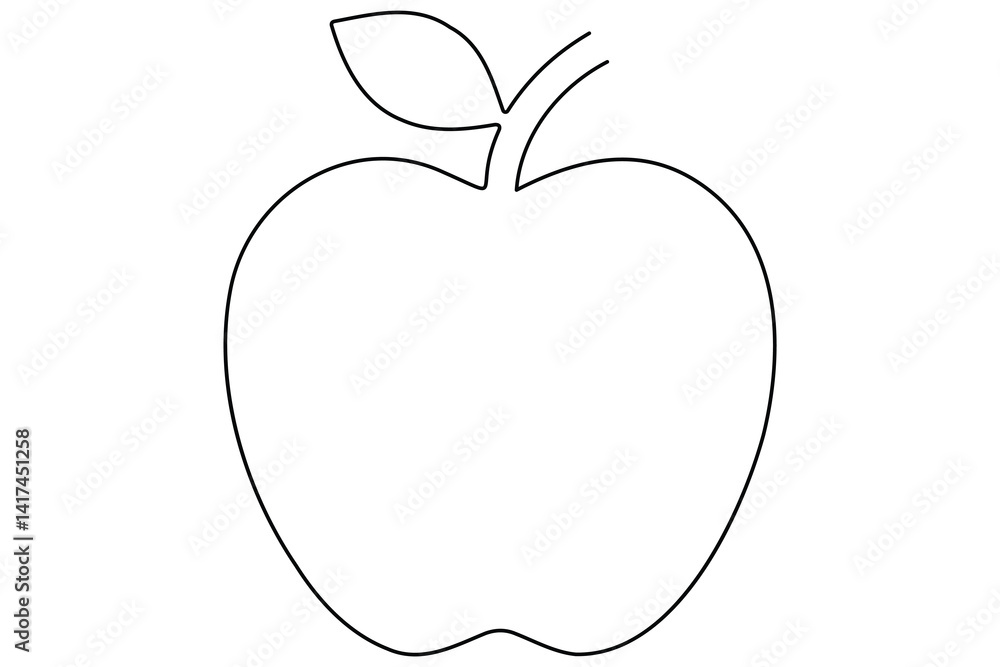 Continuous one line art drawing apple outline vector art illustration
Continuous one line art drawing apple outline vector art illustration