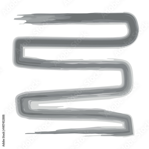 Brush stroke and texture. Smear brush on a white background.