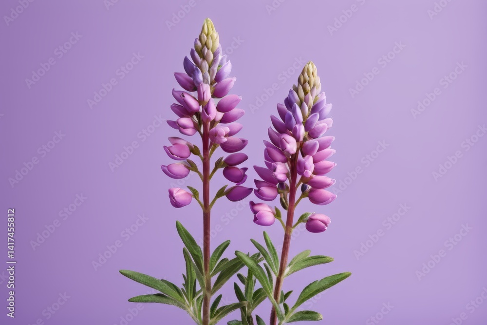 Fototapeta premium purple flowers in a vase on a purple background