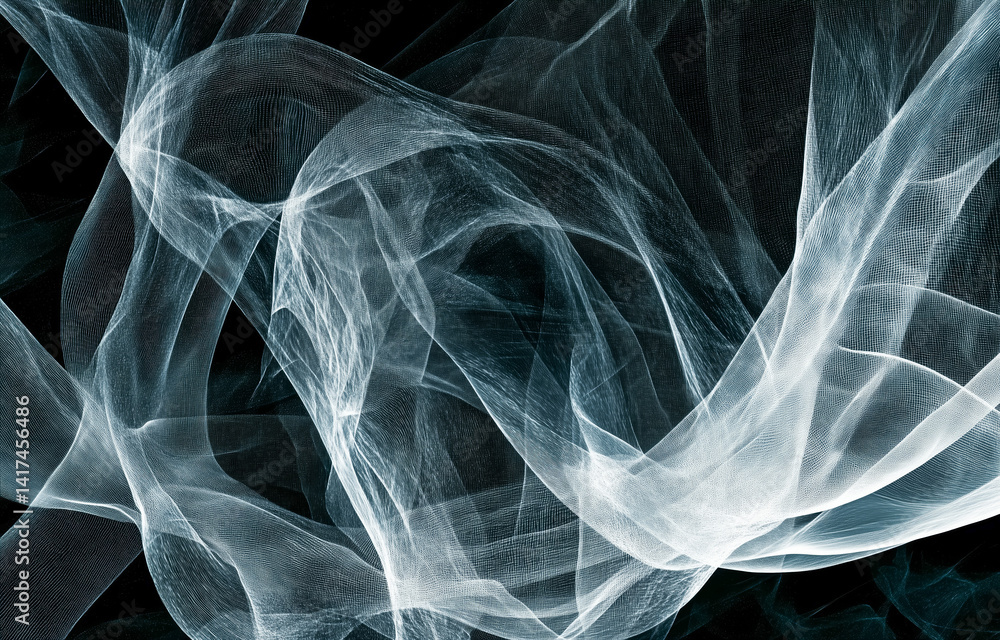 Fototapeta premium Abstract flowing textures in shades of white and black