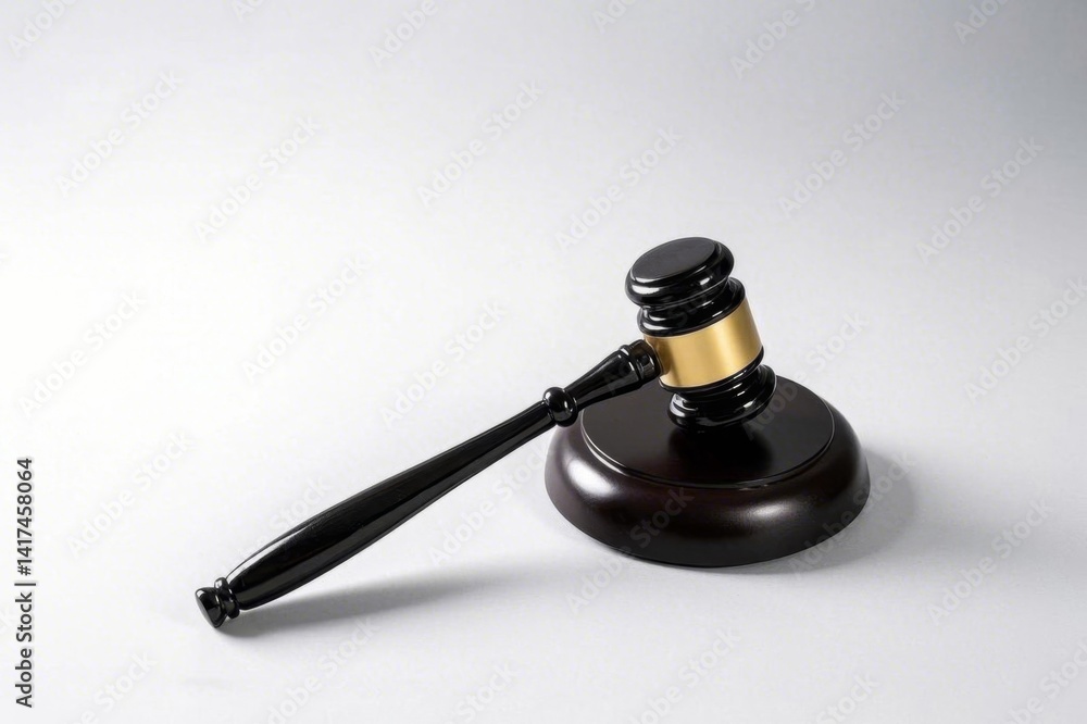 there is a wooden gaven with a black handle on a white surface there is a wooden gaven with a black handle on a white surface