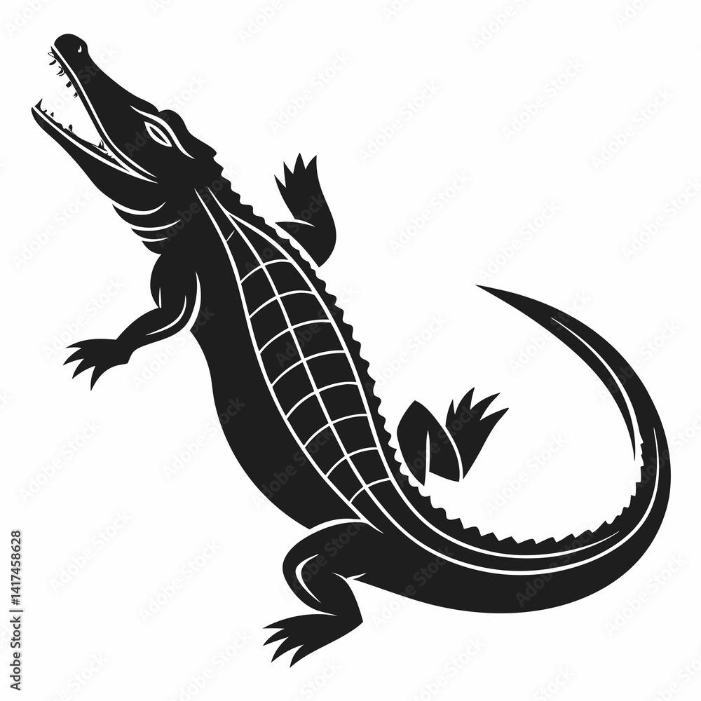 Fototapeta premium silhouette of a lizard