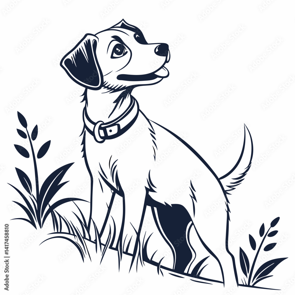 custom made wallpaper toronto digitalvector illustration of a dog