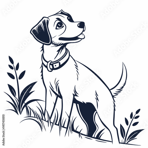 Wallpaper Mural vector illustration of a dog Torontodigital.ca