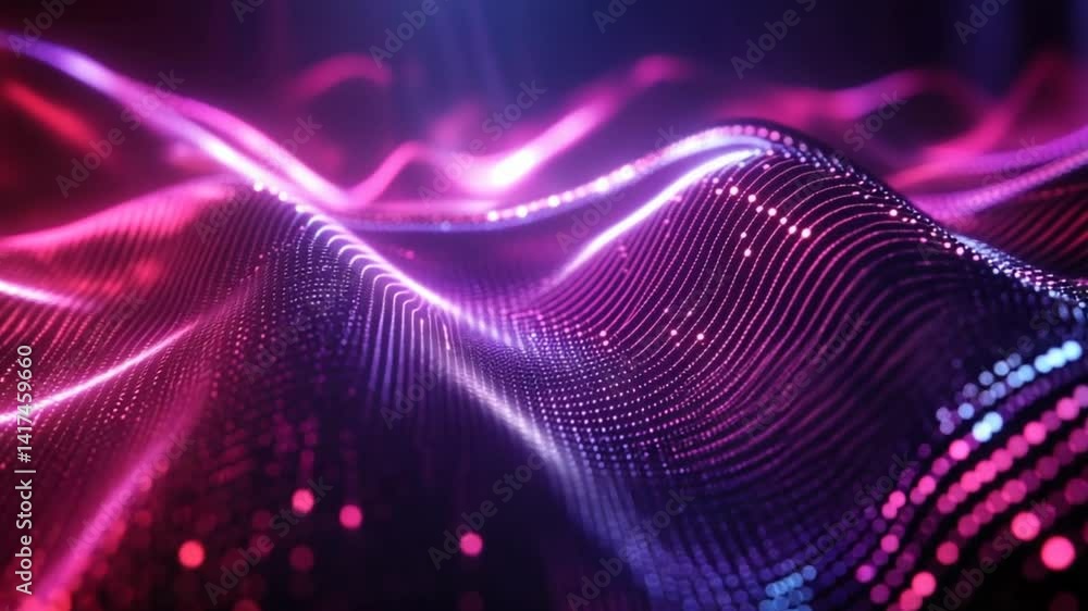 Abstract Glowing Particle Wave Animation for Technological Innovation Visuals Abstract Glowing Particle Wave Animation for Technological Innovation Visuals