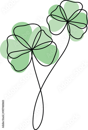 Ginkgo leaf line art isolated on a white background.
