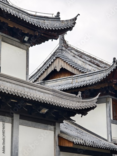 Canvas Print The Zhenru Buddhism Temple in Shanghai city, China