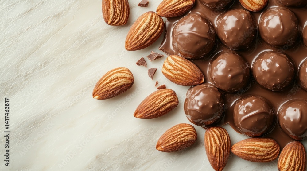 Chocolate-covered almonds Chocolate-covered almonds