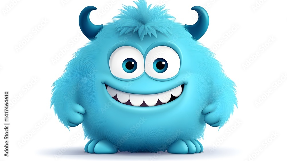 Fototapeta premium Cute and Colorful Midnight Monster Cartoon Vector Illustration for Design Projects