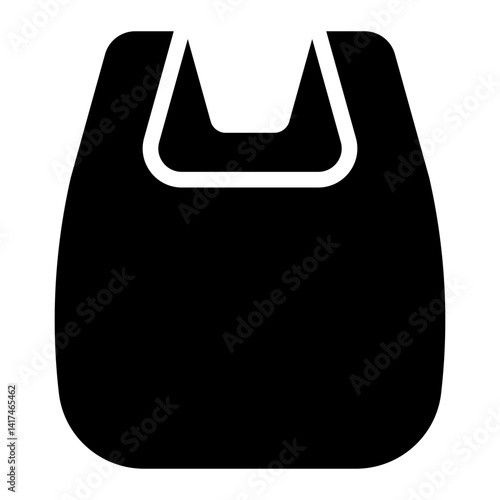 plastic bag glyph icon