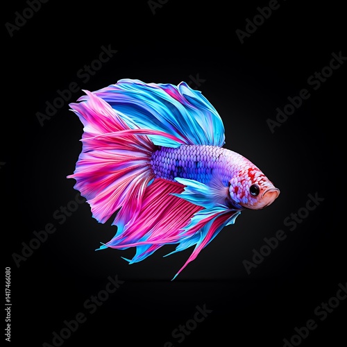 Colorful Betta Fish Portrait