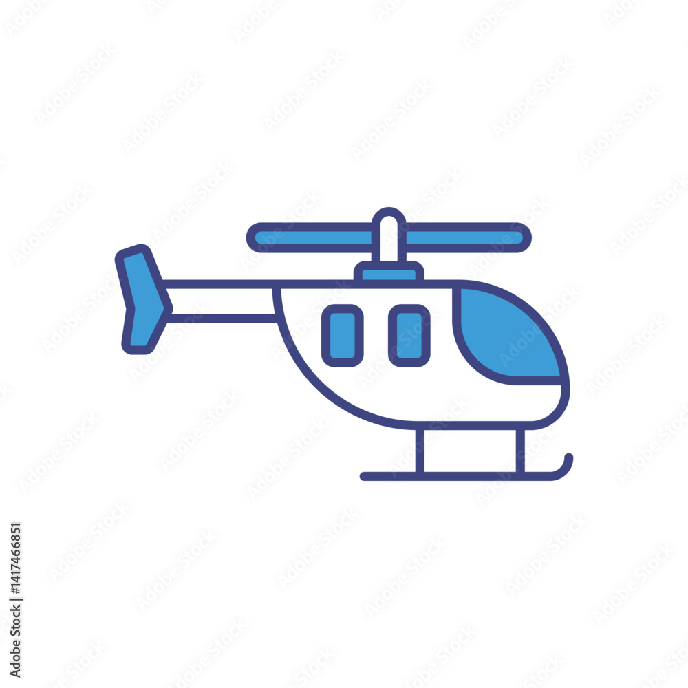 Helicopter vector icon stock illustration Helicopter vector icon stock illustration