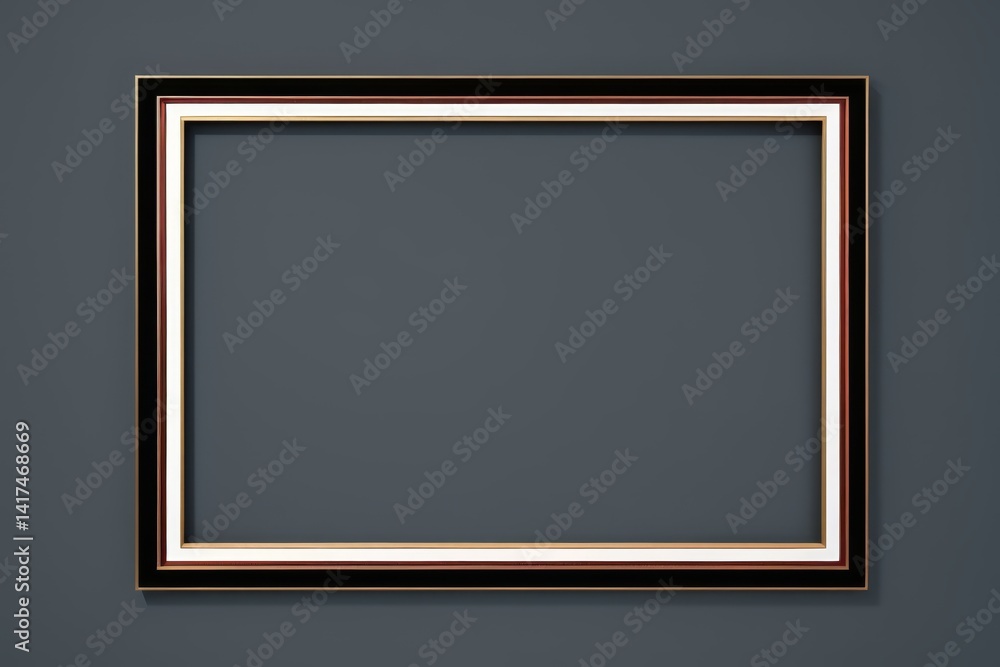 a close up of a picture frame on a wall with a blue background a close up of a picture frame on a wall with a blue background