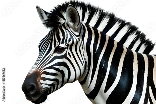 zebra on white background