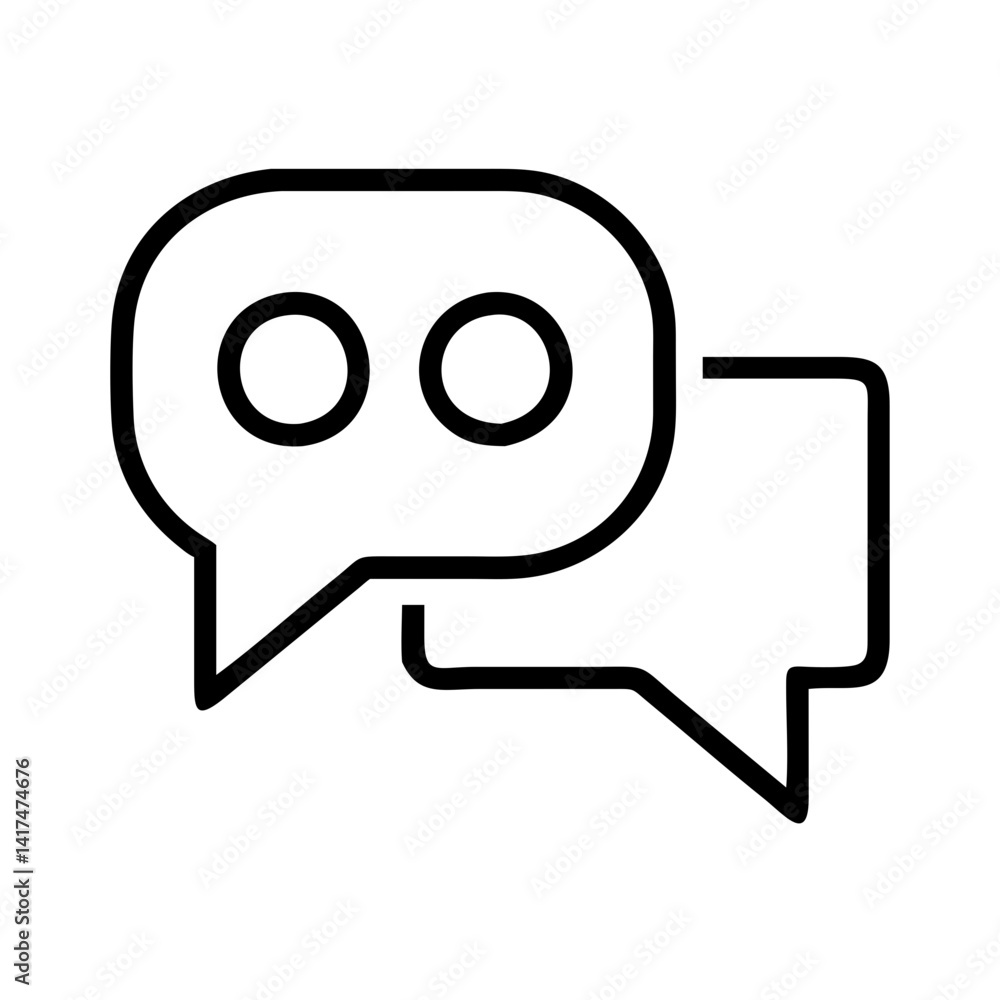 Chat bubbles communication icon vector illustration for messaging and conversation concept design Chat bubbles communication icon vector illustration for messaging and conversation concept design