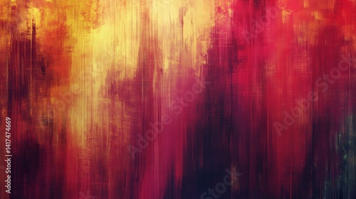 An abstract painting with vertical brush strokes in pink, blue, and white, creating a soft and colorful texture.