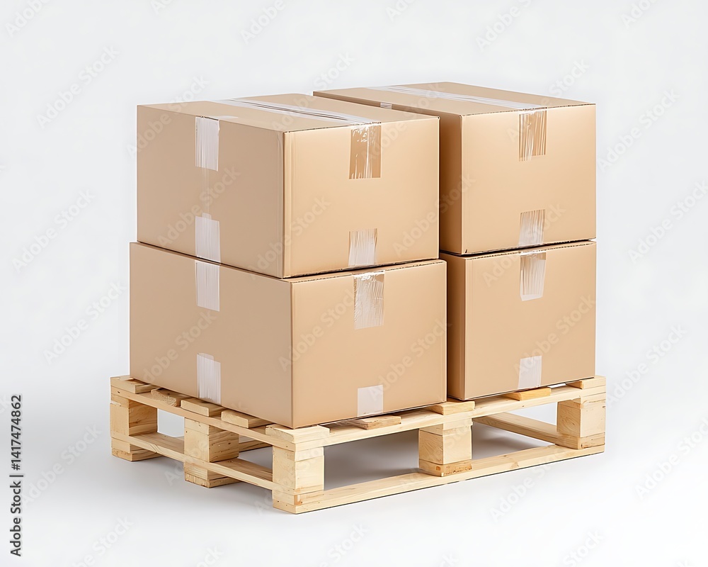 Cardboard Boxes on Pallet (2) Cardboard Boxes on Pallet (2)