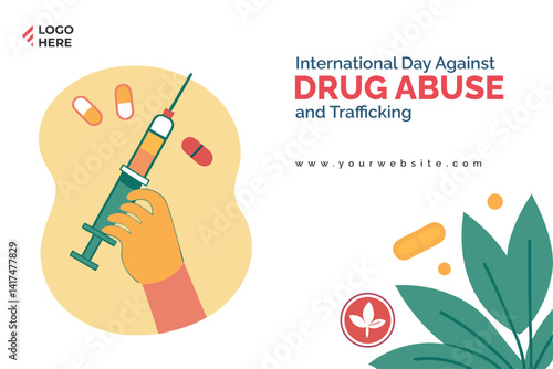 Awareness Campaign Poster for International Day Against Drug Abuse and Trafficking