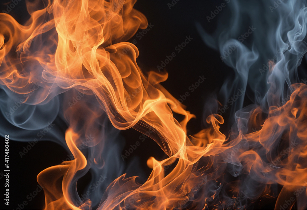 Fototapeta premium fire on black background