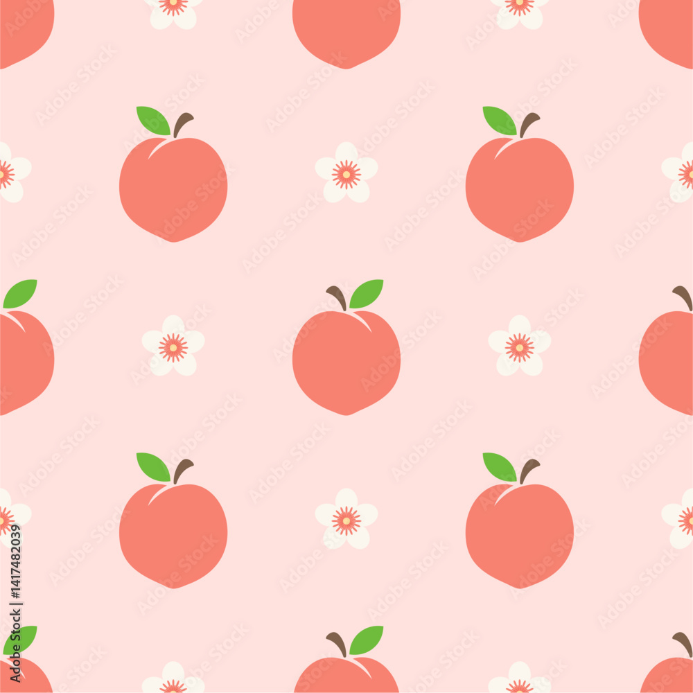 Seamless pattern with peaches for banners, cards, flyers, social media wallpapers, etc. Seamless pattern with peaches for banners, cards, flyers, social media wallpapers, etc.