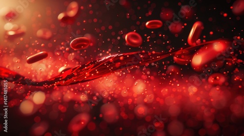 Blood cell red 3d background vein flow platelet wave cancer medicine artery abstract. Red cell hemoglobin blood donate anemia isolated plasma leukemia