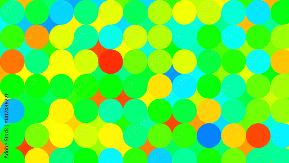 Colorful abstract pattern featuring overlapping circles in shades of green, blue, yellow, and red, creating a vibrant background. Colorful abstract pattern featuring overlapping circles in shades of green, blue, yellow, and red, creating a vibrant background.