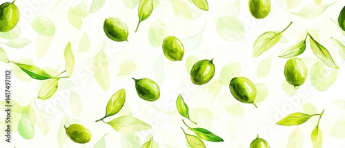 Wallpaper Mural Intricate pattern of lush green leaves creating a natural and organic aesthetic design Torontodigital.ca