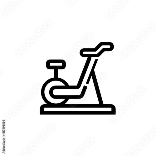 Simple Line Icon of an Exercise Bike  