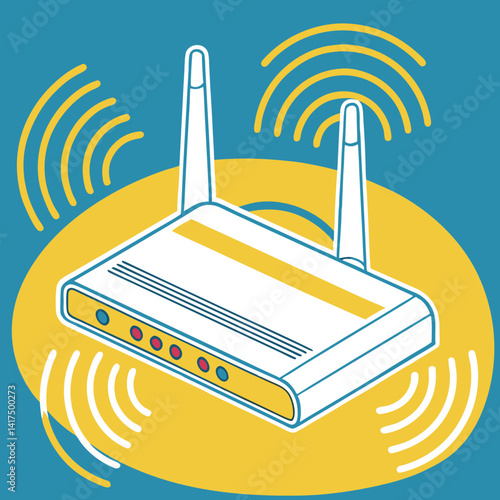 Wi fi router vector