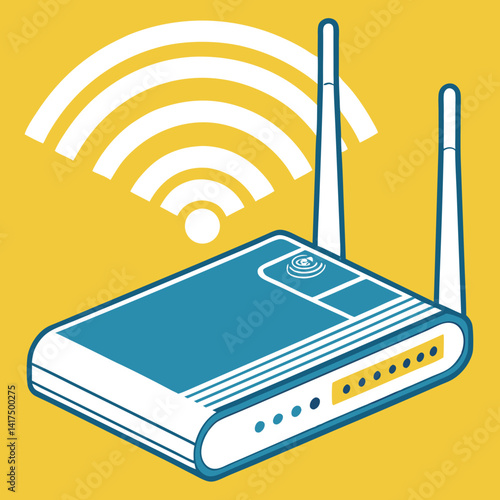 Wi fi router vector