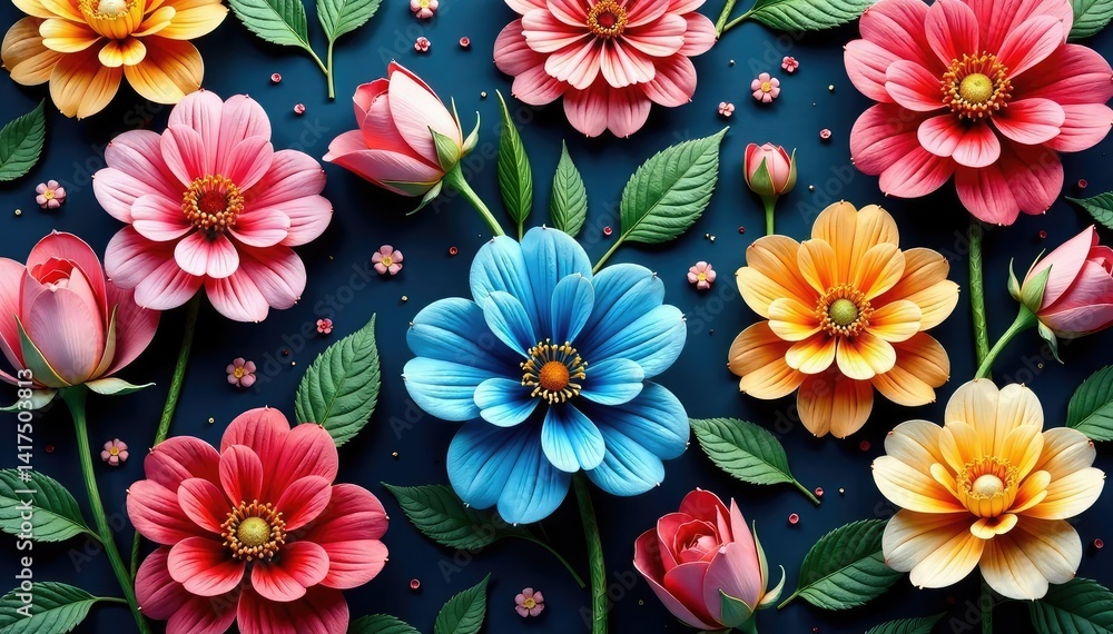 Intricate floral design, repeating seamlessly across surface , petal, background, blossom Intricate floral design, repeating seamlessly across surface , petal, background, blossom