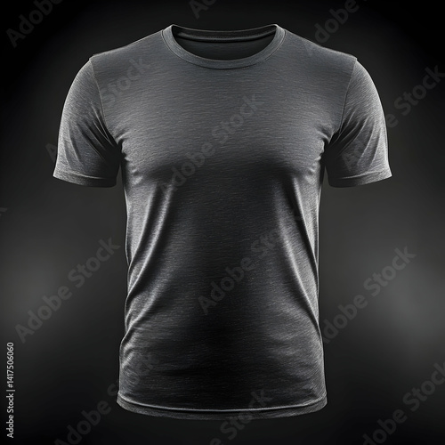 Dark Gray T-Shirt Mockup 3D Illustration