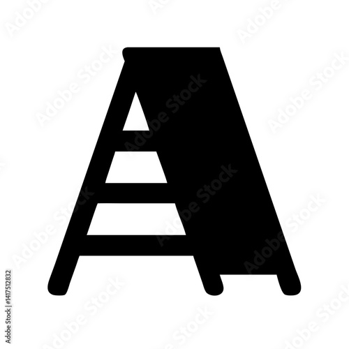 stepladder icon isolated on white background
