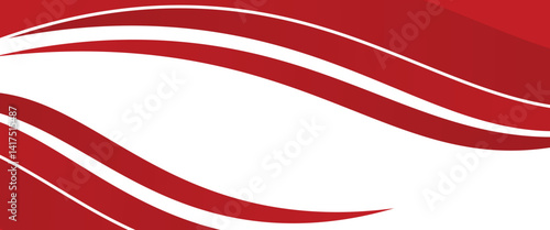 Vector red line background curve element with white space for text and message design, overlapping layers, vector illustration