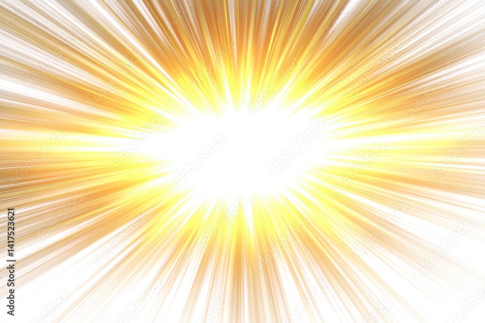 Glowing light rays radiating in a burst pattern against a white background enhancing visual effects Glowing light rays radiating in a burst pattern against a white background enhancing visual effects