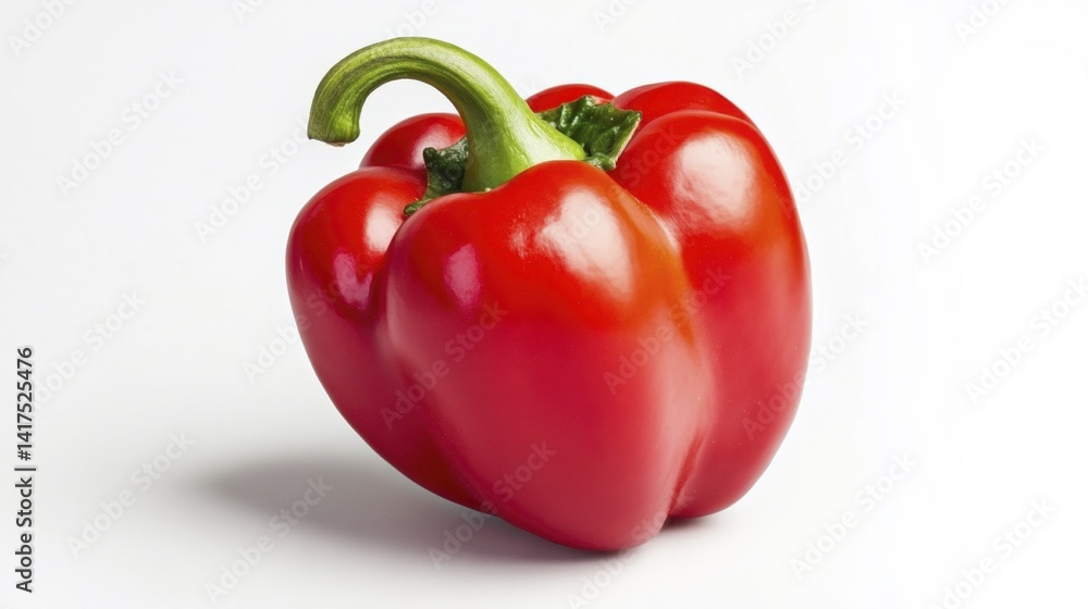 Red bell pepper isolated on white background. Generative AI Red bell pepper isolated on white background. Generative AI