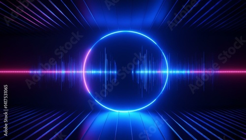 Wallpaper Mural abstract background with blue rays Torontodigital.ca